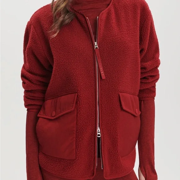 Varley Women's Marina Fleece in Red Dahlia NWT